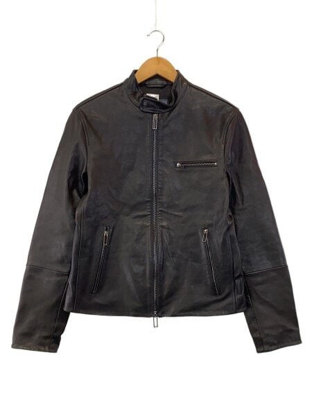 【極美品】エンポリオアルマーニ 最高級黒タグ 山羊革シングルライダース 48 黒 EMPORIO ARMANI(エンポリオアルマーニ) / シングルライダース