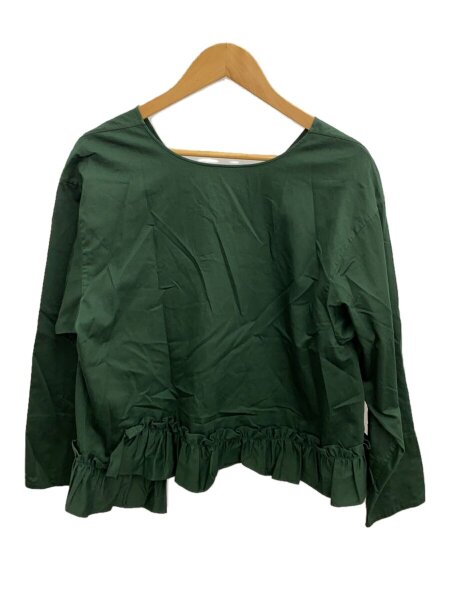 ドゥロワー drawer フリル ブラウス 38 コットンストライプフリル