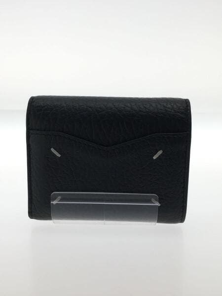 Maison Margiela / 3つ折り財布/レザー/BLK/無地/メンズ Maison Margiela 黒 三つ折り財布 Maison Margiela(メゾンマルジェラ