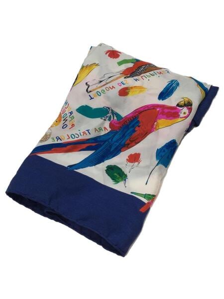 KARL LAGERFELD(カールラガーフェルド) / スカーフ/シルク/BLU  