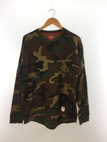 Supreme(シュプリーム) / 長袖Tシャツ/M/コットン/KHK/カモフラ/カーキ 