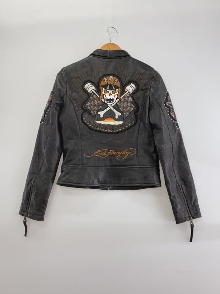 Ed Hardy(エドハーディー) / AVIREX別注/シングルライダースジャケット 