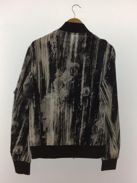 SHELLAC シェラック シングルジャケット ナイロンジャンバー 総柄ブラック