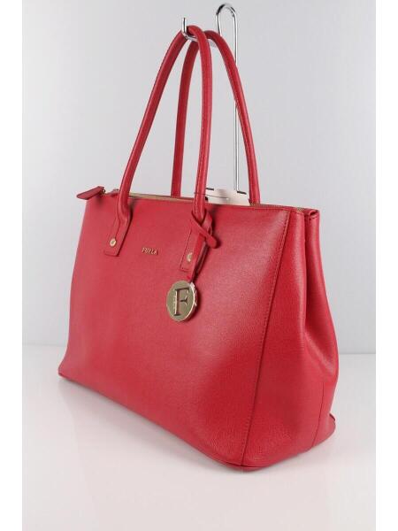 FURLA(フルラ) / Linda Carry All Double Zipper/レザー/レッド/無地 