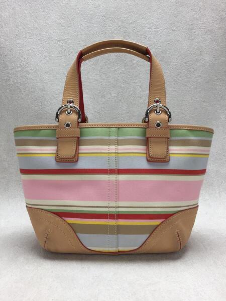 COACH(コーチ) / マルチストライプミニトートバッグ/ハンドバッグ 