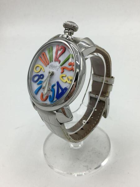 GaGa Milano 手巻き時計 ホワイトレザー GaGa MILANO(ガガミラノ) ⁄ 手 