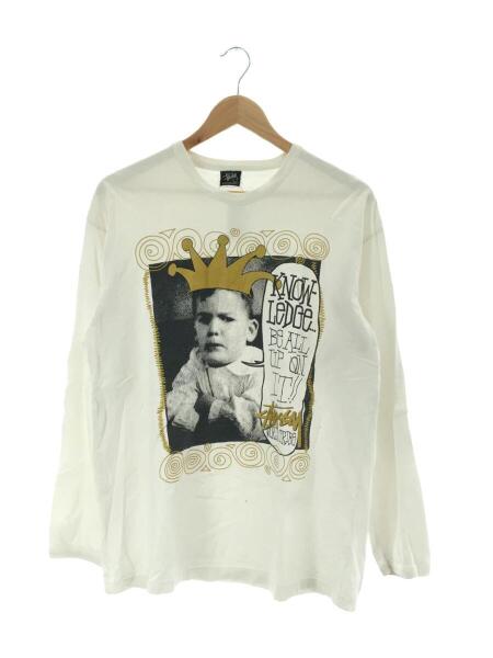 STUSSY(ステューシー) / 長袖Tシャツ/L/コットン/ホワイト/プリント 