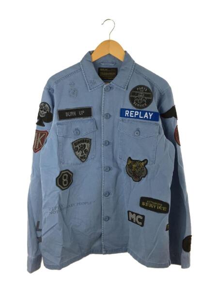 REPLAY(リプレイ) / 22FW/長袖シャツ/XL/コットン/BLU/22FW/クレイジー 