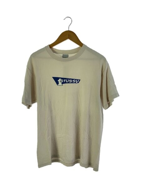 STUSSY(ステューシー) / Tシャツ/L/コットン/BEG/プリント/90s/銀タグ 
