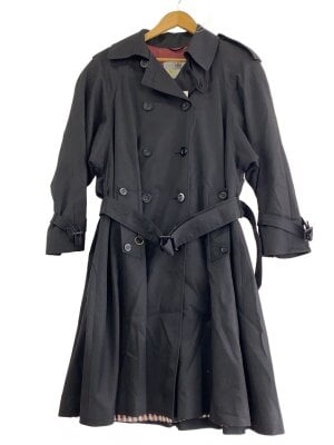 【美品】アクアスキュータム トレンチコート　ダブル　L Aquascutum(アクアスキュータム) / トレンチコート/38/ナイロン/NVY