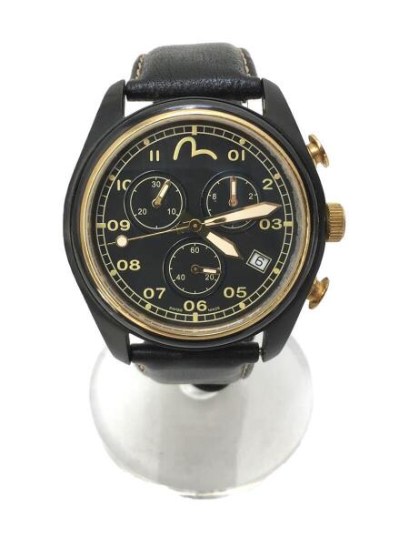 EVISU(エヴィス) / HIRO CHRONOGRAPH/レザー使用感考慮/自動巻腕時計 