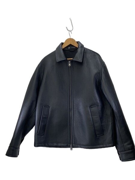ZARA(ザラ) / レザージャケット・ブルゾン/M/フェイクレザー/BLK