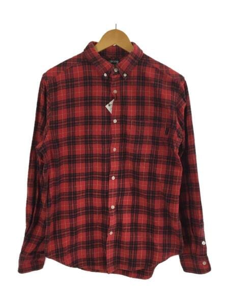 STUSSY(ステューシー) / 109KV/ネルシャツ/L/コットン/赤/黒/ボタン 