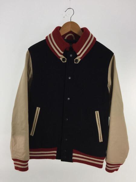 BEAMS(ビームス) / 袖レザースタジャン/L/ウール/BLK/11-18-0661-202 