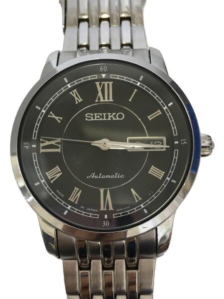 SEIKO Presage 自動巻き時計 シルバー/ブラック プレザージュ｜腕時計