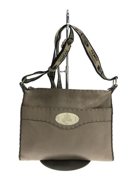 中古】FENDI ショルダーバッグ セレリア レザー ブラウン 8BT092  