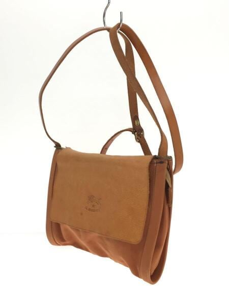 未使用級★イルビゾンテ　ショルダーバッグこげ茶 イルビゾンテショルダーバッグ焦げ茶色