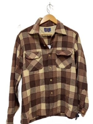 Pendleton ブラウン チェック柄 ネルシャツ 50s 50年代 ビンテージ USA製 PENDLETON ペンドルトン ボードシャツ