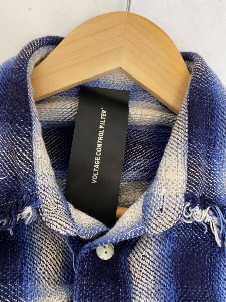 VOLTAGE CONTROL FILTER / 長袖シャツ/FREE/コットン/BLU/チェック/1122010404 VOLTAGE CONTROL FILTER(ヴォルテージコントロールフィルター) / 長袖
