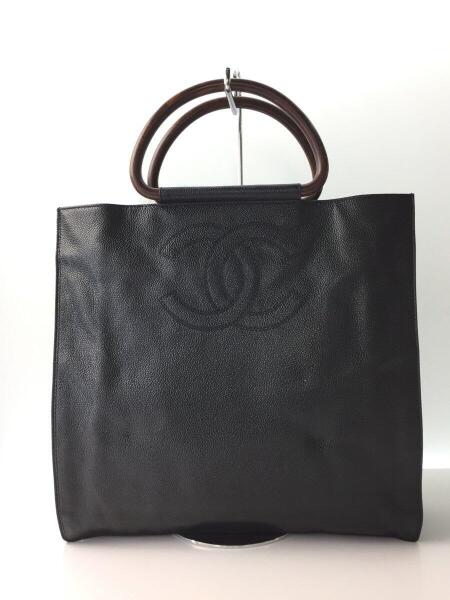 シャネル キャビアスキン ハンドバッグ CHANEL ホワイト ココハンドル