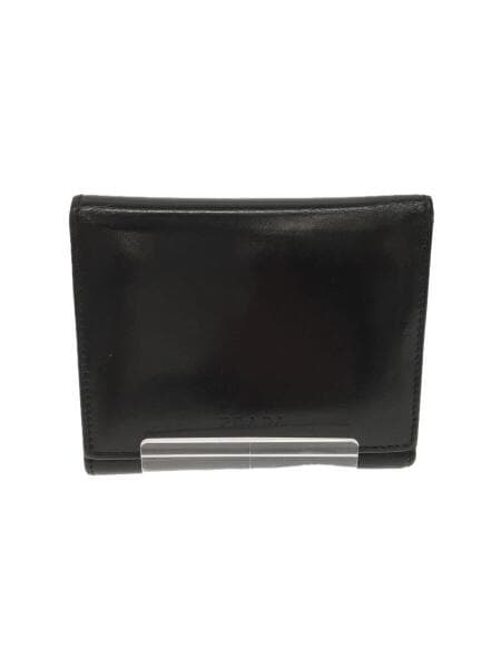 PRADA ブラックレザー 三つ折り財布中古品