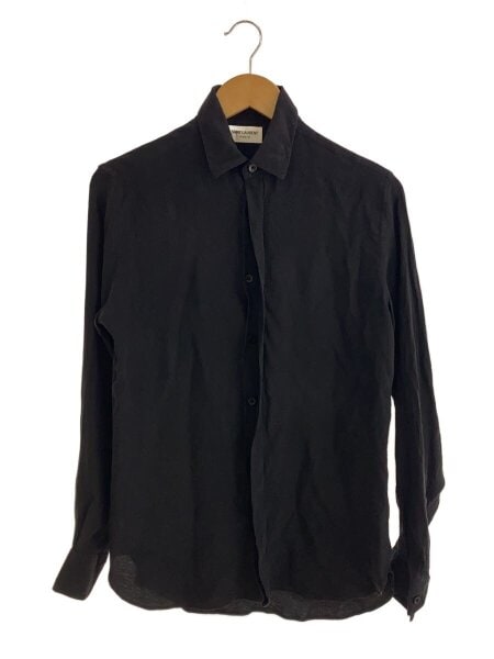 SAINT LAURENT(サンローラン) / 長袖シャツ/36/シルク/BLK/総柄 | 古着 
