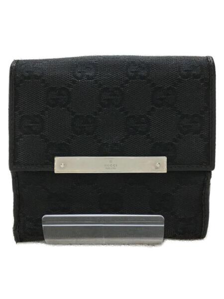 GUCCI GGキャンバス 三つ折り財布 GUCCI(グッチ) / 3つ折り財布/キャンバス/GGキャンンバス/刻印/BLK