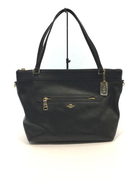 COACH(コーチ) / トートバッグ/レザー/BLK/ブラック/黒色/鞄/タグ付/美 