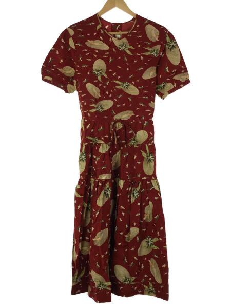 KANEKO ISAO(カネコイサオ) / 半袖ワンピース/--/コットン/RED/総柄  