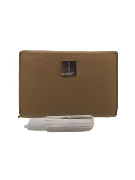 BALLY(バリー) / 2つ折り財布/レザー/CML/無地/レディース/ミニ 