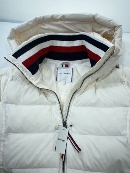 美品 TOMMY HILFIGER トミーヒルフィガー 襟ムートン ファーフード 