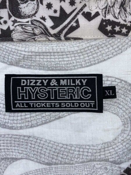 HYSTERIC GLAMOUR / HYS MANDARA柄/オープンカラー半袖シャツ/XL/コットン/ホワイト/総柄/02241AH10// HYSTERIC GLAMOUR(ヒステリックグラマー) / HYS MANDARA柄 オープン