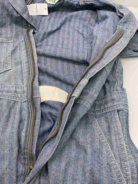 KEY(キー) / オーバーオール/--/コットン/NVY/ストライプ/TALONジップ