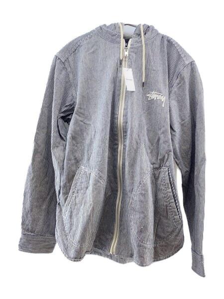 STUSSY(ステューシー) / ジップパーカー/L/コットン/ストライプ | 古着  