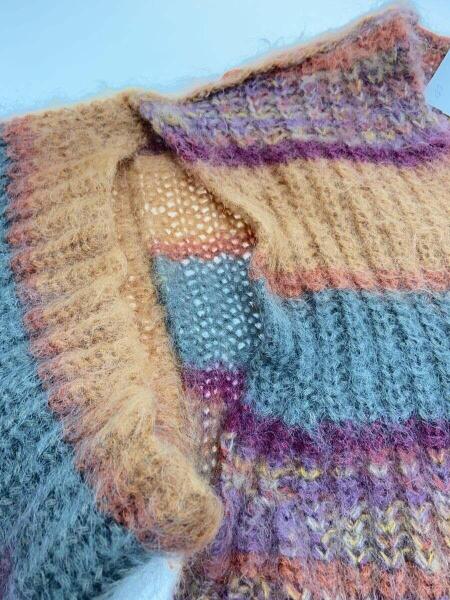 PERVERZE◇カーディガン(厚手)/FREE/ナイロン/マルチカラー/ボーダー