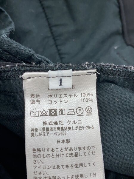 CULLNI(クルニ) / Double Satin ZIP Hem Center Press Pants/1/BLK/23