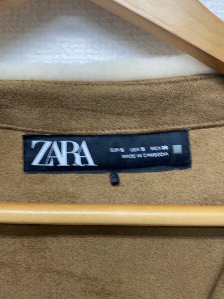 ZARA ダブルフェイストグルボタンジャケットS ブラウン ZARA(ザラ 