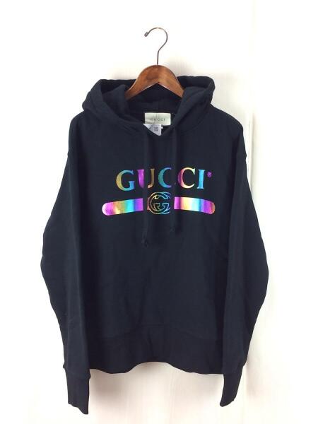 GUCCI(グッチ) / ロゴコットンプルオーバーパーカー/XS/コットン/BLK
