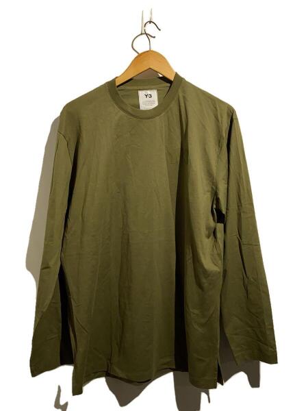 Y-3(ワイスリー) / 長袖Tシャツ/M/コットン/カーキ/無地/HT2291 | 古着 