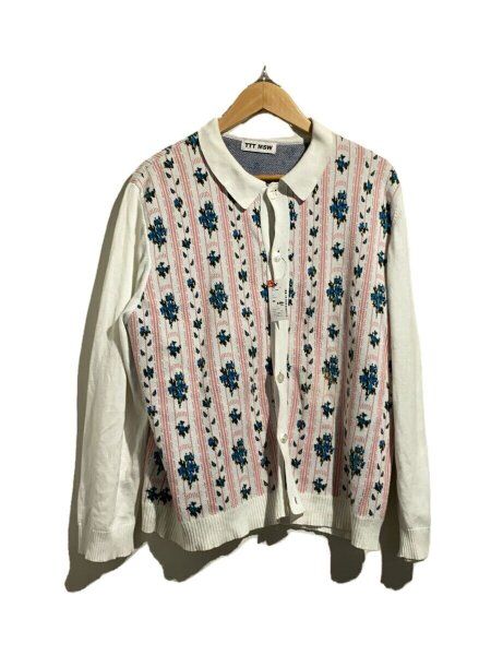 TTT_MSW(ティー) / 22SS/Flower Jacquard Knit Cardigan/L/花柄/TTT