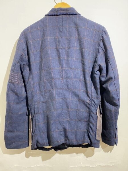 MARITHE FRANCOIS GIRBAUD / テーラードジャケット/M/ウール/NVY/チェック/m7-4093// MARITHE FRANCOIS GIRBAUD(マリテフランソワジルボー) / テーラード