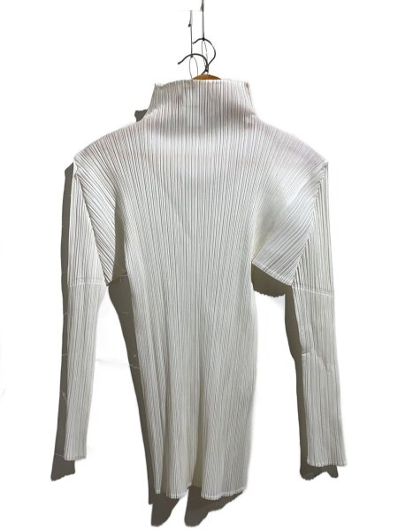 PLEATS PLEASE ISSEY MIYAKE ホワイト長袖カットソー PLEATS PLEASE ISSEY MIYAKE ホワイト長袖カットソー sep-7-111_600x