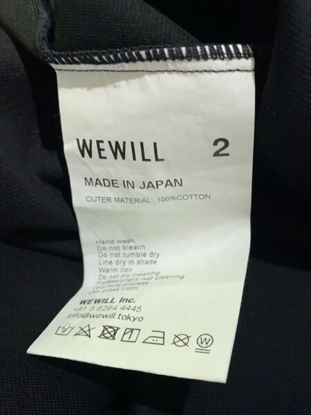 WEWILL(ウィーウィル) / ポロシャツ/2/コットン/BLK/W-006-8019 
