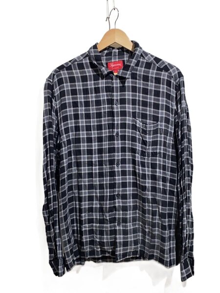 Supreme(シュプリーム) / 19ss/Plaid Rayon Shirt/長袖シャツ/L Supreme(シュプリーム) / 19ss/Plaid Rayon Shirt/長袖シャツ/L