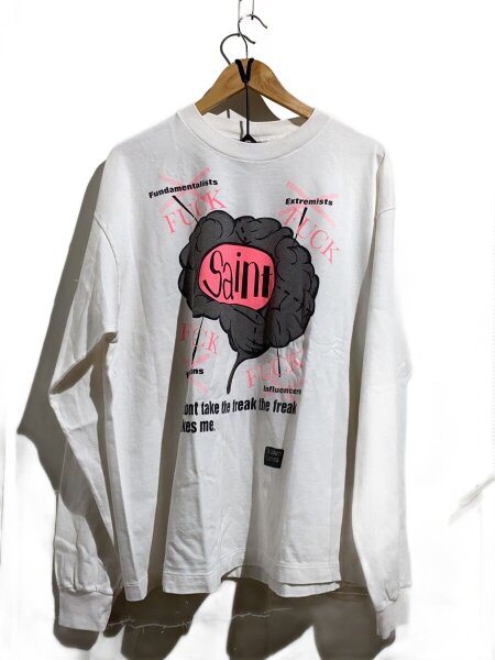SAINT MICHAEL(セントマイケル) / LS TEE BRAIN/Tシャツ/XL/コットン 