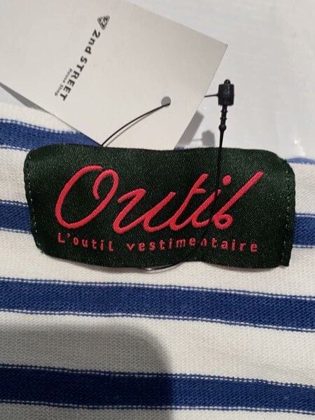OUTIL バスクシャツ　サイズ2 OUTIL(ウティ) / バスクシャツ/長袖Tシャツ/0/コットン/WHT/ボーダー