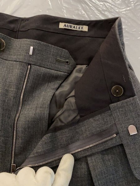AURALEE(オーラリー) / BLUEFACED WOOL TWO-TUCK SLACKS/ボトム/0