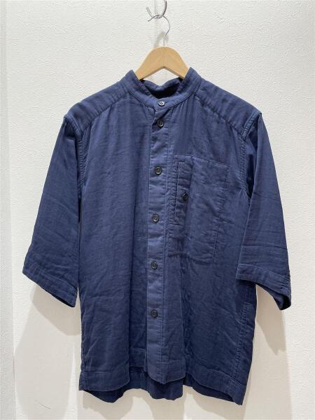 ISSEY MIYAKE MEN(イッセイミヤケメン) / 7分袖シャツ/1/コットン/NVY 