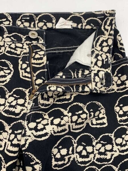 Hysterics / スカル総柄パンツ/S/コットン/BLK/3AP-2581 Hysterics(ヒステリックス) / スカル総柄パンツ/S/コットン/BLK/3AP