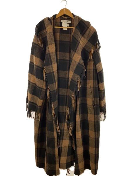 BALENCIAGA(バレンシアガ) / 21AW/Check Fringed Blanket Coat/コート 